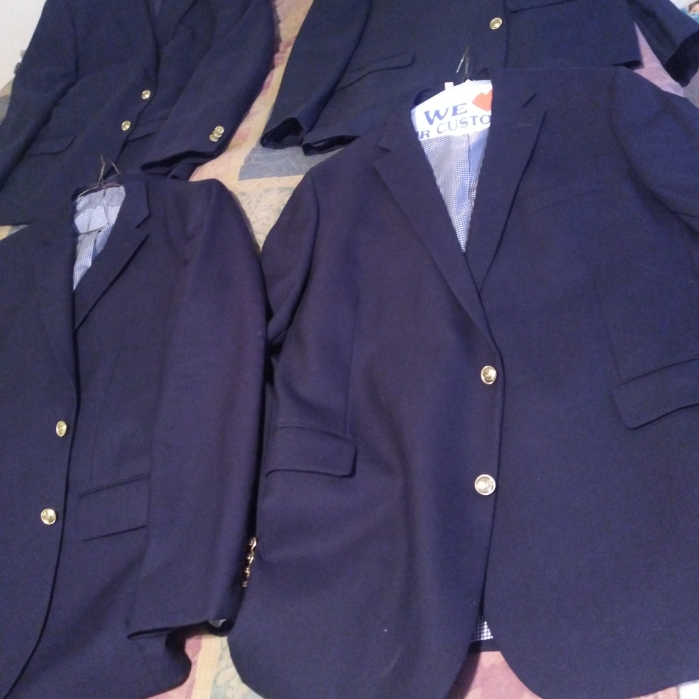 4 Stafford Sports Jacket. Navy Blue. 2 Buttons. 50L